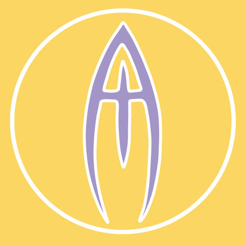 adams-creations Logo for adams-creations shop (stylistic lavender A with yellow background and white outline, inspired by Hazbin Hotel)